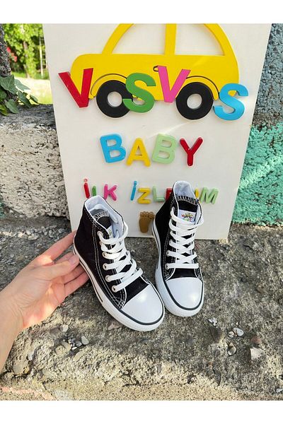 VOSVOSBABY Cizme negre Pantofi de in (MULTARE COMODĂ/LARGE)