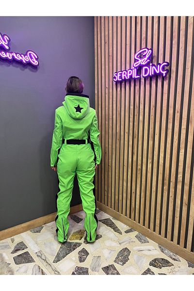 serpildinc Neon Green Ski Jumpsuit