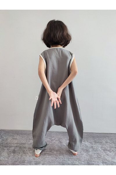 Pamuk Pazen Unisex Baby and Kids Muslin Summer Sleeping Bag - 100% Cotton, 24-28 Degrees