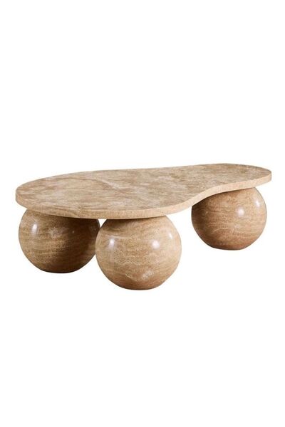 Sinem Şahin Mimarlık Mermer Küre Orta Sehpa