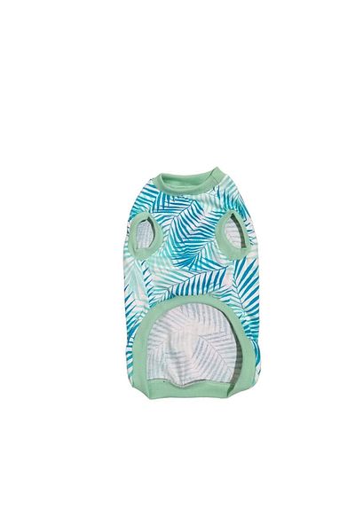 atelyu Cat Dog Clothes Leaf Pattern Summer T-shirt