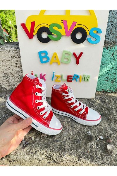 VOSVOSBABYSTORE Red Boot Sneaker (COMFORTABLE/WIDE SIZE)