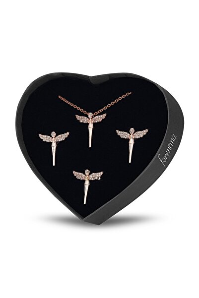 Forentina Rose Melek Kolye Küpe Bileklik Yüzük Set - Ps175200tr