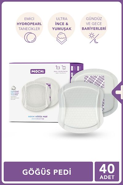 Mochi 25-Piece Breast Milk Storage Bag + 40-Piece Breast Pad Set