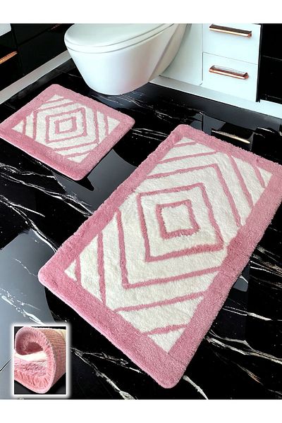 Chandler Home Χαλάκι μπάνιου Niva Pink 2 τεμαχίων (60x100 50x60 cm)
