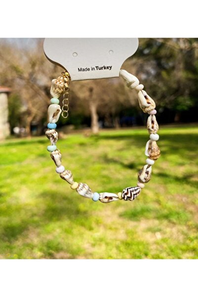 Stoneday Deniz Kabuklu Gold Aparatlı Renkli Kum Boncuk Bileklik