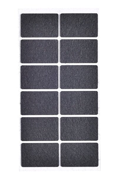 Kitchen Design Lab Siyah Keçe 12 Adet 3,5 X 5,5 Cm Dikdörtgen Yapışkanlı Sand...