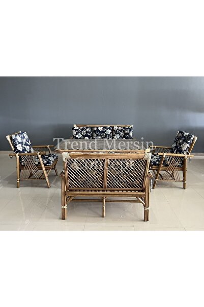 ZebraBambu Zebra Bambu Ds Klasik 7 Kişilik Masa Sandalye Takımı