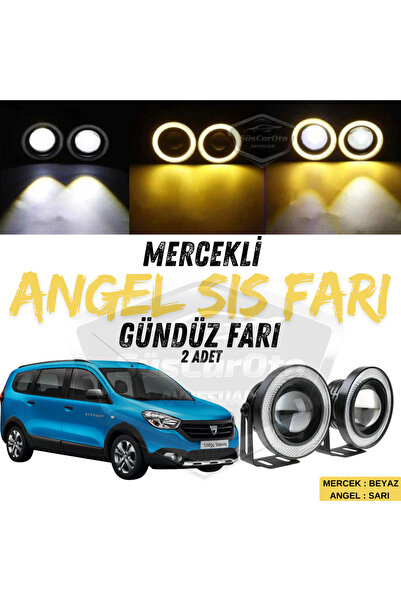 ŞüsCarOto Aksesuar Dacia Lodgy 2012-2022 Uyumlu Mercekli Angel Sis Farı Metal...