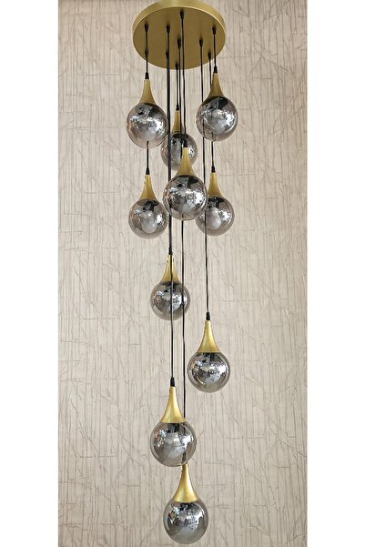 TREND 10 Füme Camlı Uzun Hunili Modern Sarkıt Avize