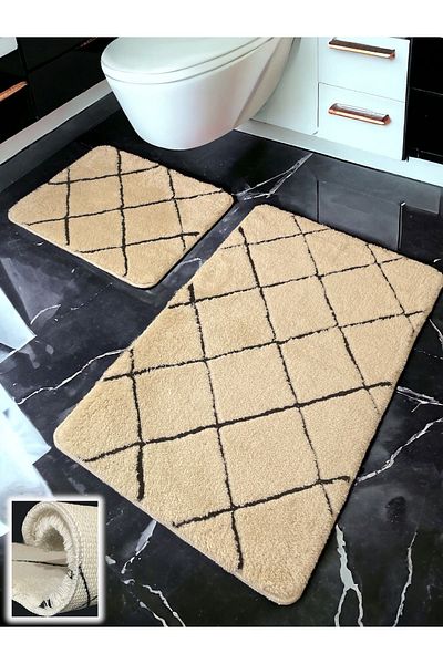 Chandler Home Χαλάκι μπάνιου Savera Stone 2 τεμαχίων (60x100 50x60 cm)