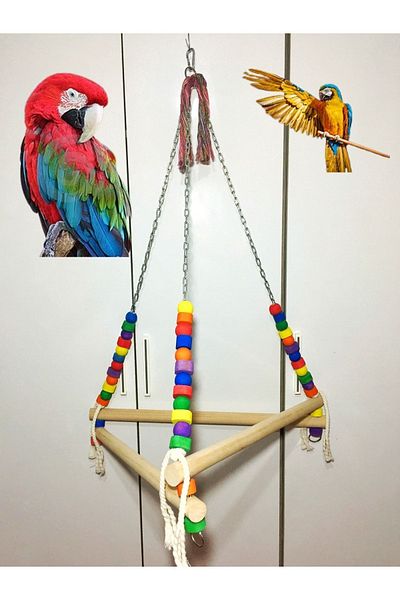 Ciko Kafes أرجوحة فولاذية للببغاوات Macaw