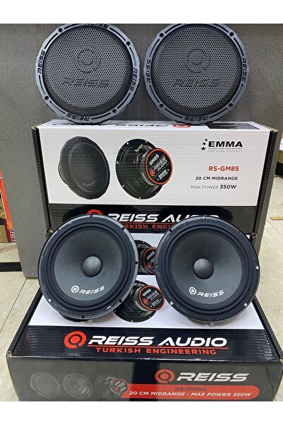 REISS AUDIO Rs-gm8s 20cm 350wat 150rms Ciftti 700 Wat 300rms Iki Adet
