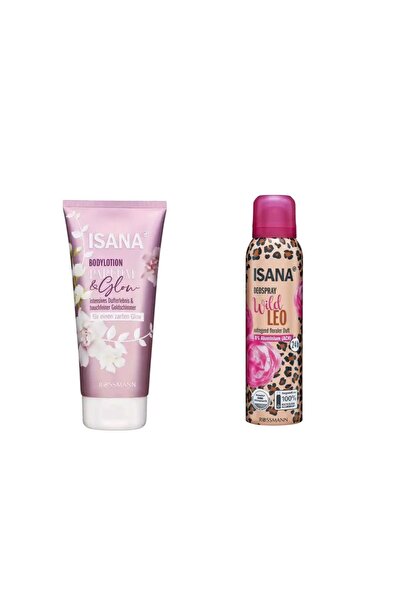 ISANA Parfum Glow Vücut Losyonu 200ml + Wild Leo Deodorant Çiçek Kokulu 150ml