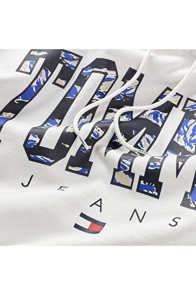 Tommy Hilfiger Tommy Jeans Erkek Regular Fit Kamuflaj Logo Sweatshirt