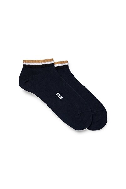 BOSS Ikili Pakette Imza Renkleri Ile Çizgili Desenli Soket Çorap