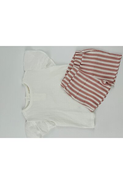 Tiny Girl's Striped Shorts Set
