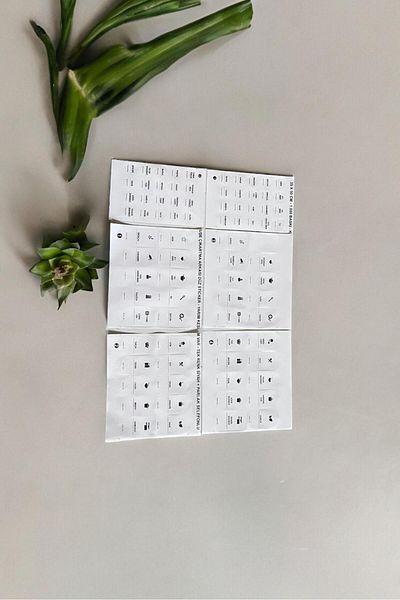 Sezka Life 79 Types Water Resistant Lid Top and Jar Spice Rack Label Set - 6 Sheets