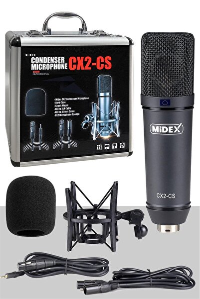 Midex Functional Paket-4 Stüdyo Ekipmanları Mikrofon 4 Çıkış Ses Kartı Full Set