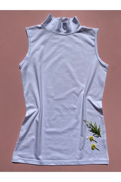 LEYNA BUTİK White and Nude Color Set of 2 - Turtleneck Cotton Lycra Women's Athlete Body