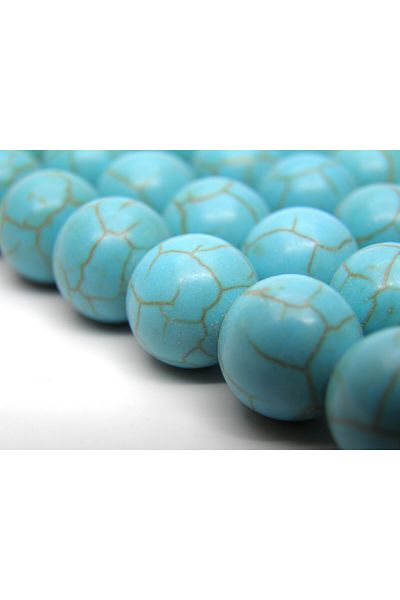 Yüksel Boncuk 12 mm Turquoise and Turquoise Natural Stone String