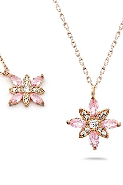 Else Silver Özel Tasarım Umut Çiçeği Gümüş Kolye - Pembe