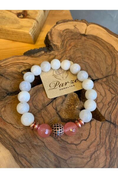 parze doğaltaş Moonstone And Rose Quartz Bracelet