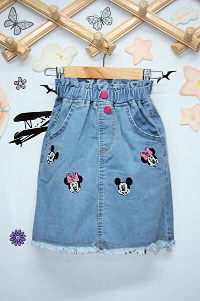 FourClovers Girl's Thin Based Denim Skirt