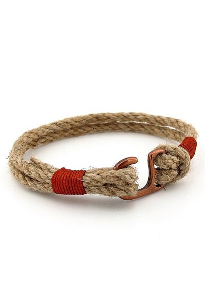 Solfera Beige Copper Colored Metal Hooked Men's Bracelet M057C