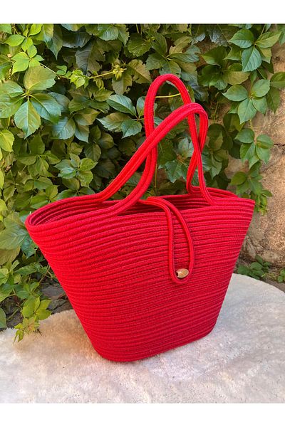 Kaliçe Home Straw Jute Beach Bag - Decorative Ornament, Accessory, Bag