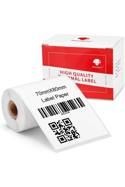Phomemo 70x80mm/100adet Beyaz - M221, M200, M220 İçin Çok Amaçlı Etiket XP708...