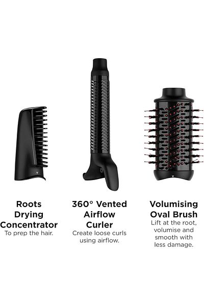 Revlon One Step Blow Dry Multi Styler, Root-Drying Concentrator, 360°Vented Airflow Curler RVDR5333
