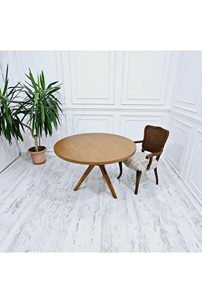 HASAĞAÇ Modern %100 Ahşap Gürgen Ayaklı Tarz 120 cm Masa