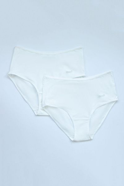 Kom Set de 2 chiloți cu talie înaltă - 100% bumbac, efect optim de modelare a corpului