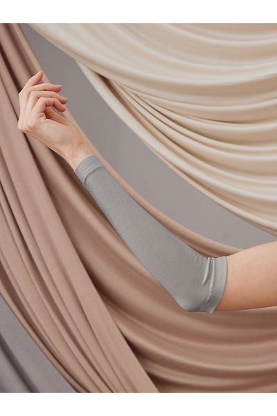 Femple Modest Mânecă Hijab de culoare argintie - Acoperire pentru braț