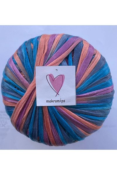 Makromİps PREMIUM MIX SOFT RAFFIA STRING (50 gr X 4 ΤΕΜΑΧΙΑ) ΜΑΛΑΚΟ ΠΟΛΥ ΠΟΛΥΧΡΩΜΙΚΟ ΜΠΟΥΚΑΛΑΡΙ ΤΣΑΝΤΑ ΣΥΡΜΑ ΧΑΡΤΙ