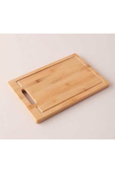 Lorin Bamboo Presentation Cutting Board - Medium Size, Meat Bread Vegetable, 22x32 Cm, 1.8 Cm Thick