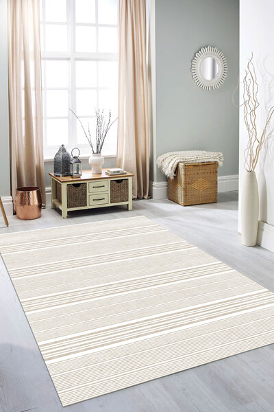 FABBHOME Modern Dijital Baskı Dört Mevsim Yıkanabilir Kaymaz Taban Salon Halı...