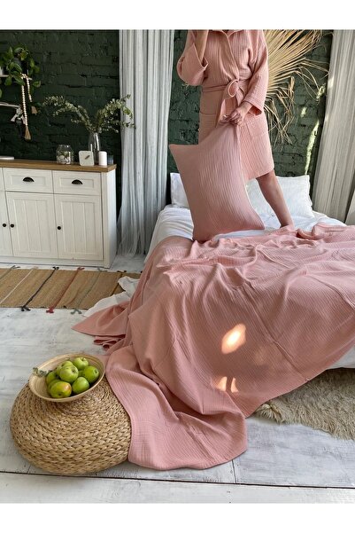 EVYA 4-шаровий мусліновий чохол для подушки, 2 шт., 50x70 см, м'який, органічний, 100% бавовна, приємний для шкіри, дихаючий, м'який комплект