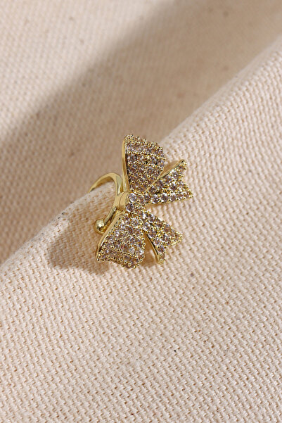 Süspüs Accessories Fiyonk Figürlü Gold Renk Kıkırdak Küpe