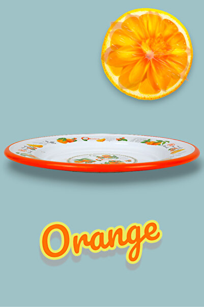 İnci Emaye No. 24 Enameled Dinner Plate - Serving, Food Camping, Picnic, Dowry 24 Cm