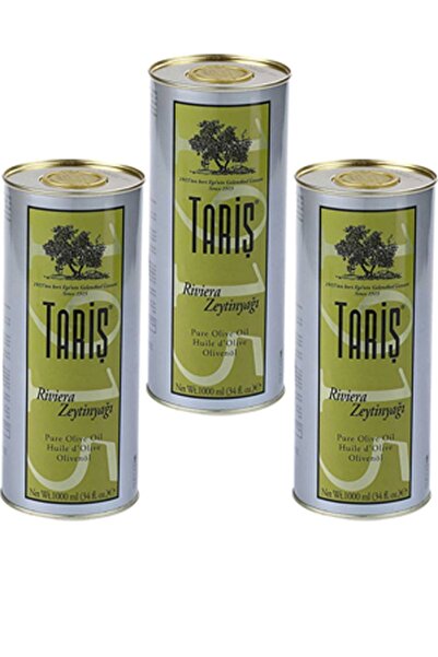 Tariş Riviera Zeytinyağı 1 Lt Teneke*3 Adet