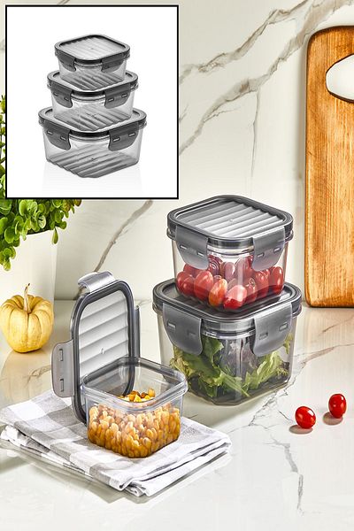 Bayev Quick 3 Pieces Leak Proof Refrigerator Storage Set - L-860