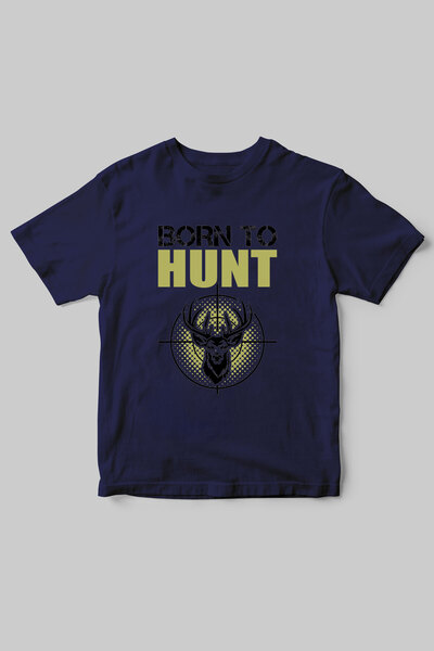 WİDİ Forest Born To Hunt Deer Hunting - Special Design, 100% Cotton, Crew Nec...