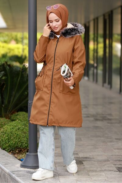 Bestenur Παλτό Mandes Tunnel Belted 592 - Tan