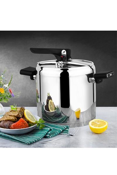 Lines Coral Pressure Cooker with Stainless Steel