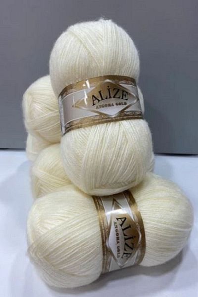 Alize Angora Gold Cream 5 Pieces Colar: 62