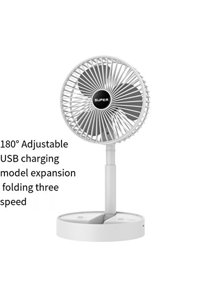 Mmctech Masaüstü Vantilatör Şarjlı Vantilatör 3 Kademeli  Fan Masa Üstü Telef...