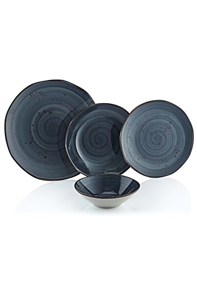 OMS Reactıve - 11111 - Porselen, Modern, Dayanıklı, , 24 Parça Yemek Takımı