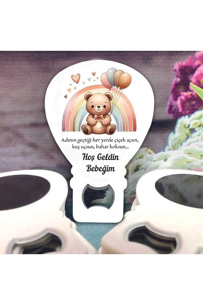 Ege ajans 10 Balloon Opener Magnet with Gelatin Card
